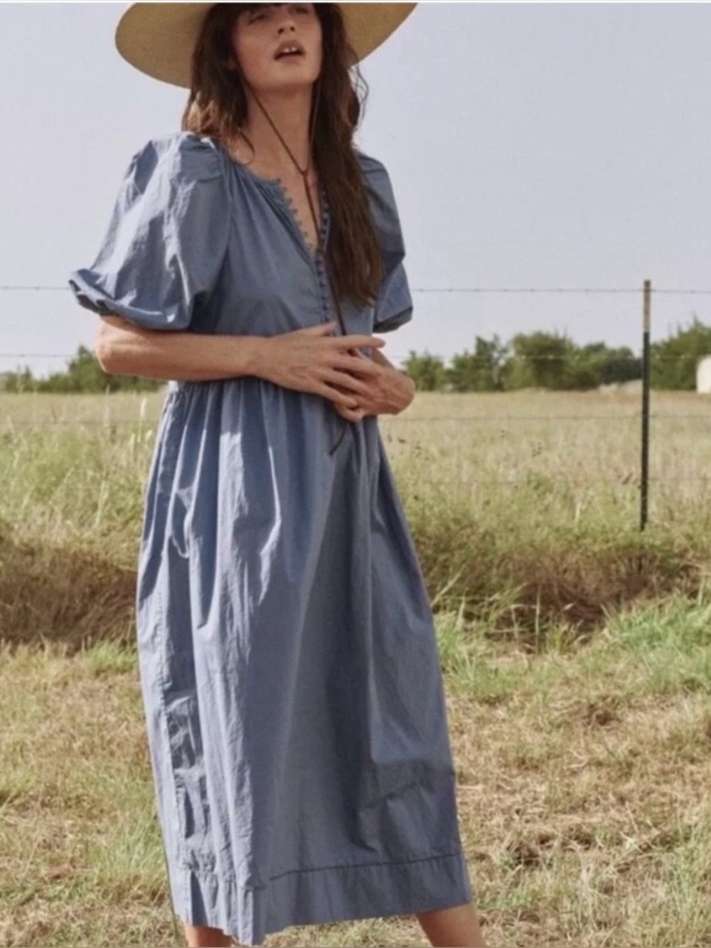 THE GREAT. The Ravine Dress in Dutch Blue Size 0 - Picture 2 of 7
